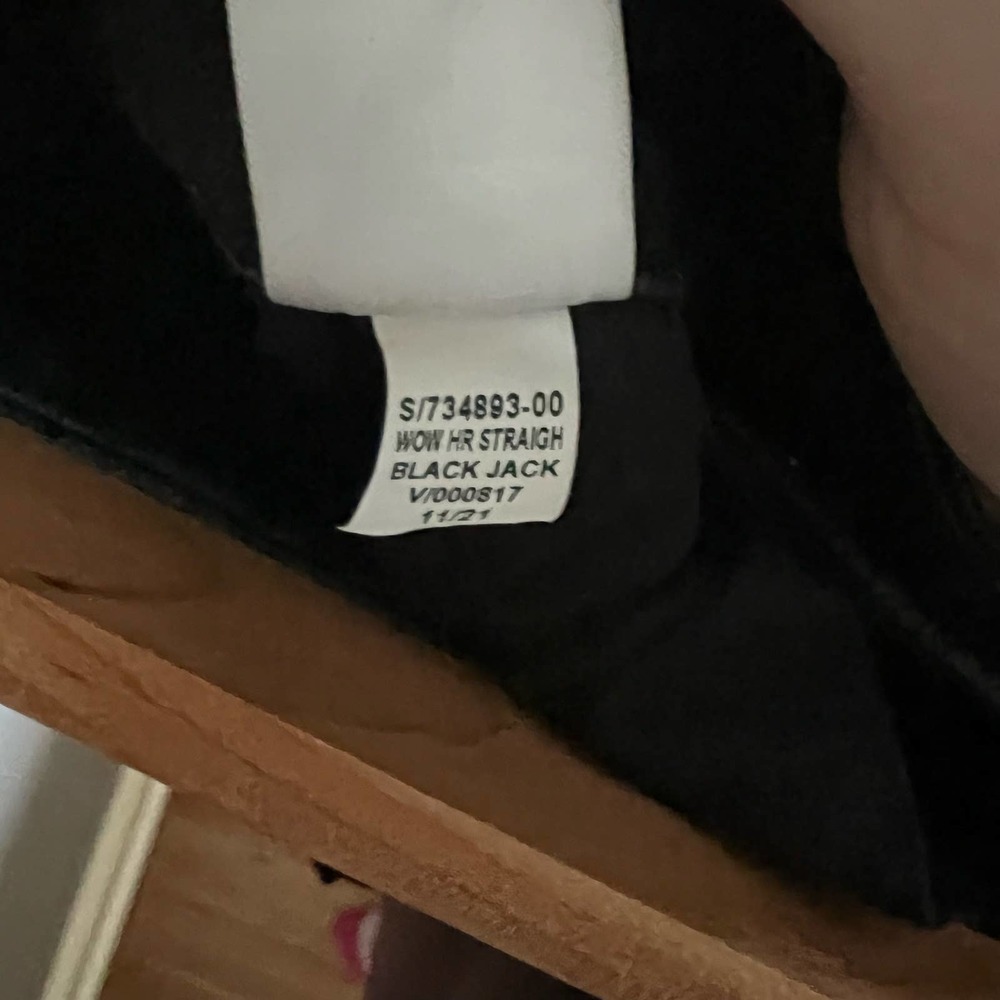OLD NAVY Wow High Rise Black Distressed Straight Jeans Size 0 casual comfort - Picture 6 of 8